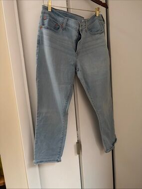 Levi's Light Blue Ankle Cropped Jeans Boyfriend Fit